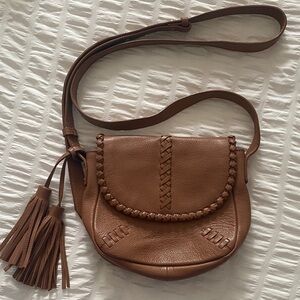 Jack Rogers Brown Leather Crossbody Bag